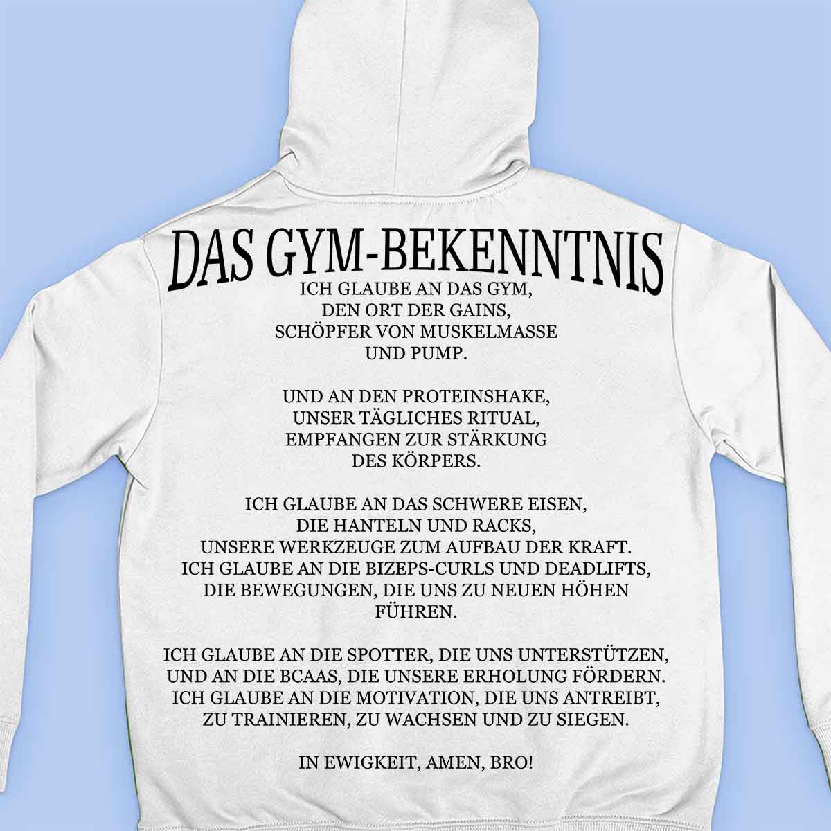 The Gym Confession - Premium hoodie, unisex-rugafdruk