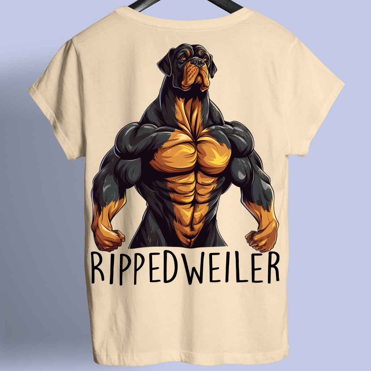Rippedweiler - Premium T-shirt, unisex-rugafdruk