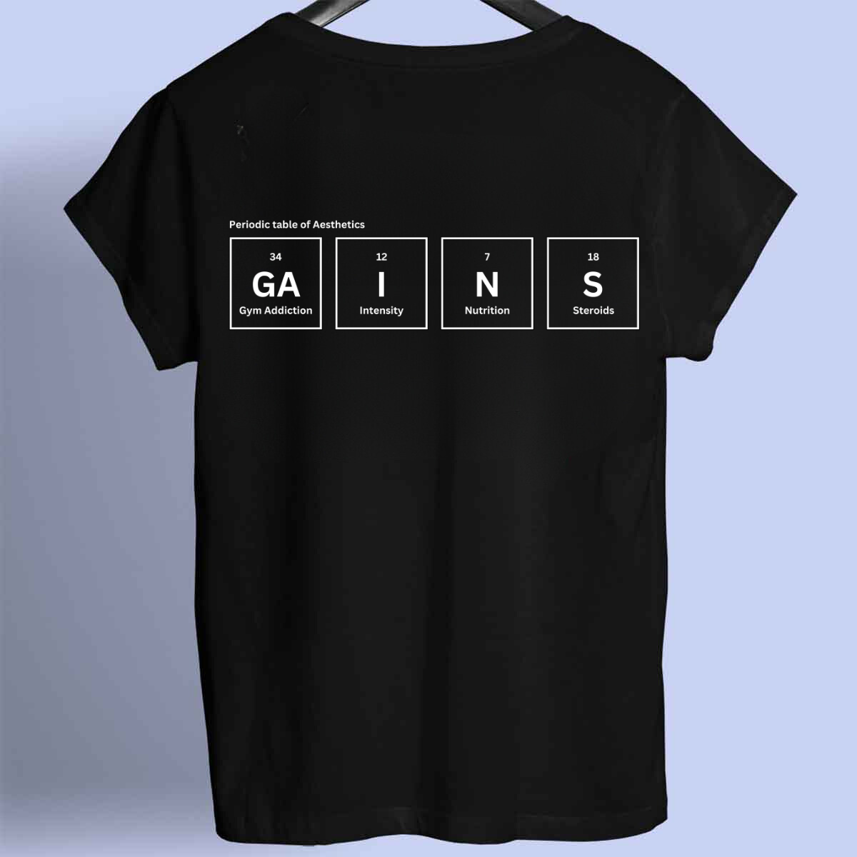 Gains - Premium shirt Unisex print op de voorkant