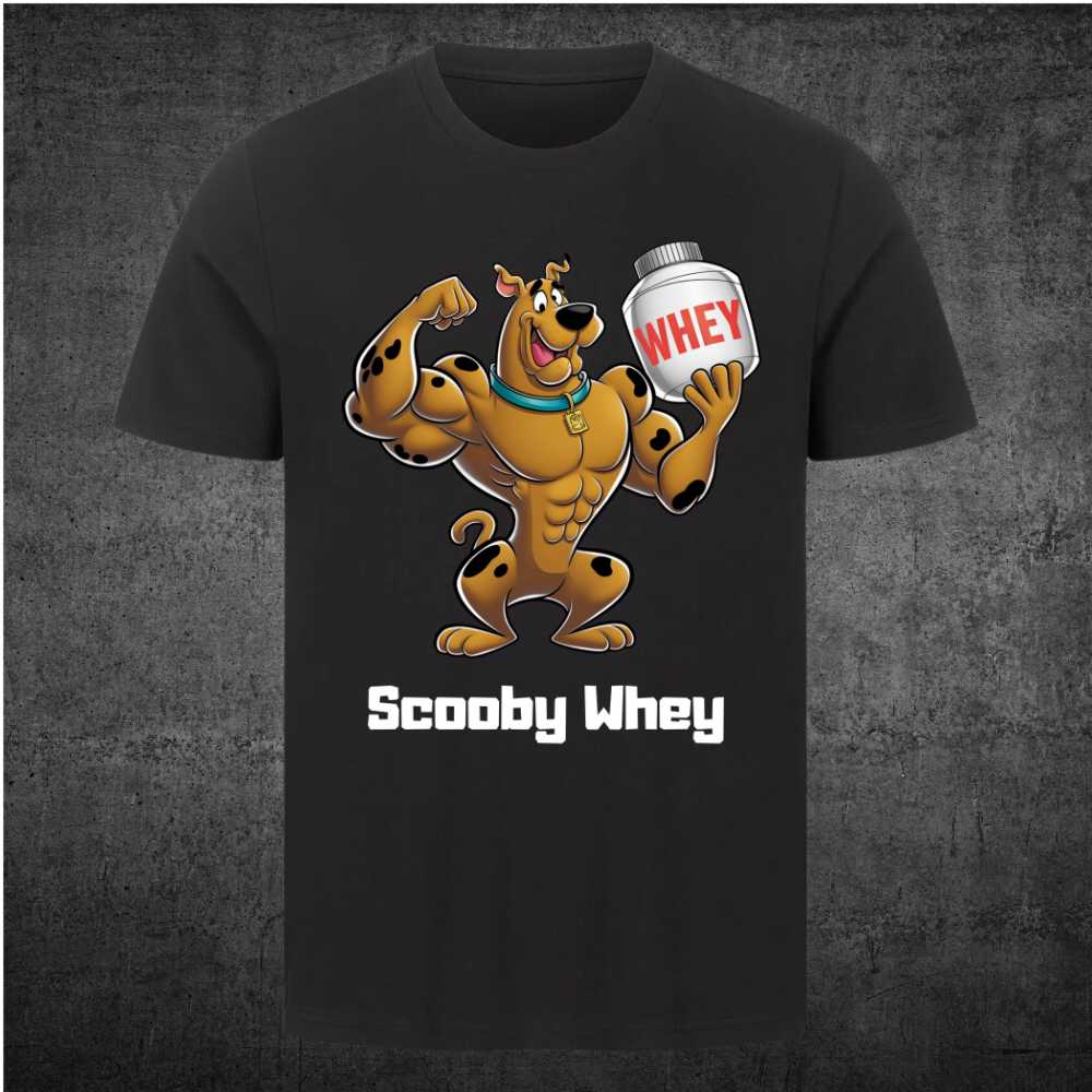 Scooby Whey - Premium shirt, unisex met print op de voorkant