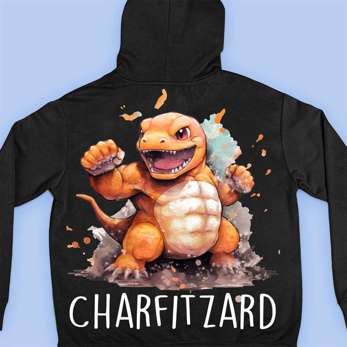 Charfitzard - Premium hoodie, unisex-rugafdruk