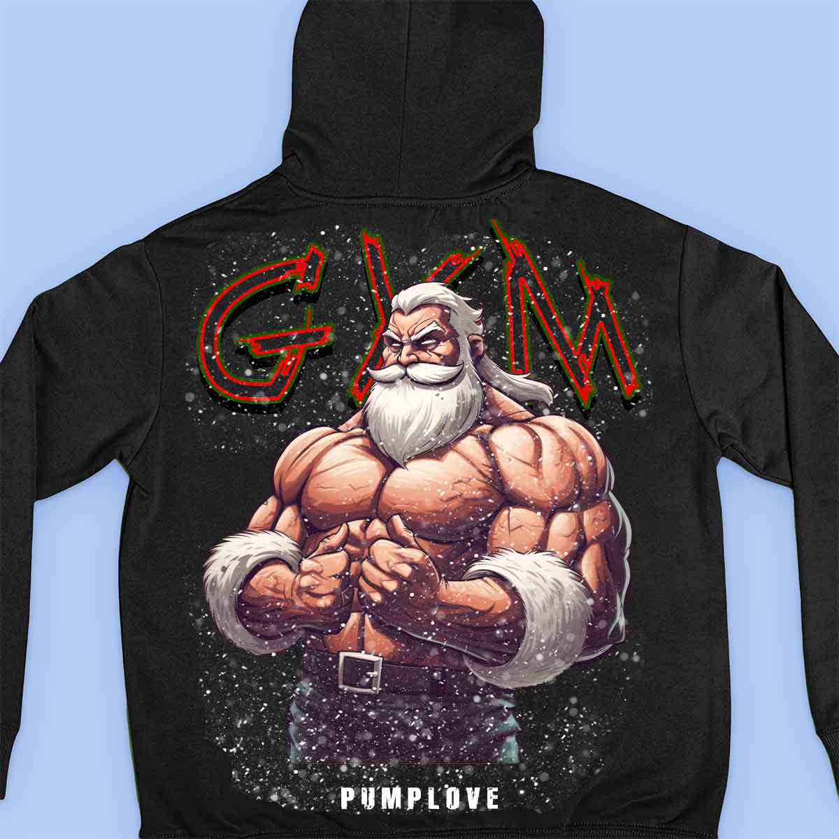 Gym Santa - Premium Hoodie Unisex Backprint