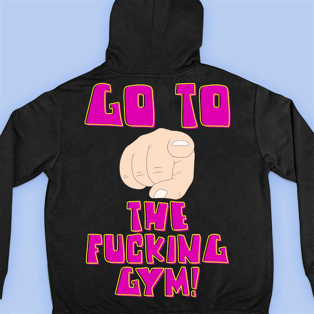 Go Gym - Premium hoodie, unisex-rugafdruk