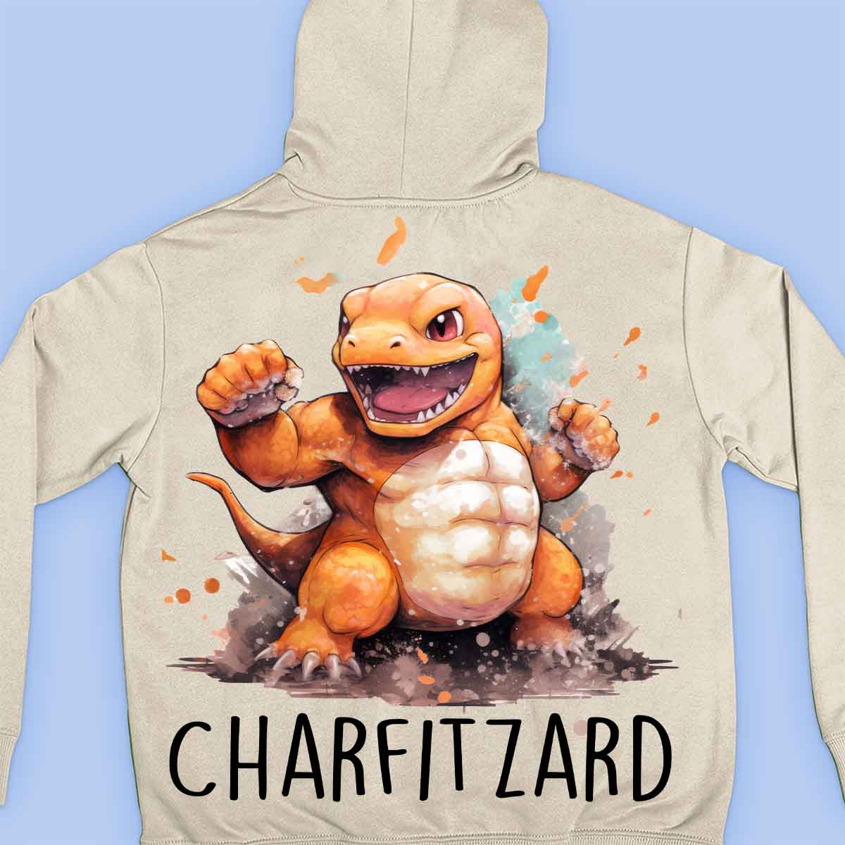 Charfitzard - Premium hoodie, unisex-rugafdruk