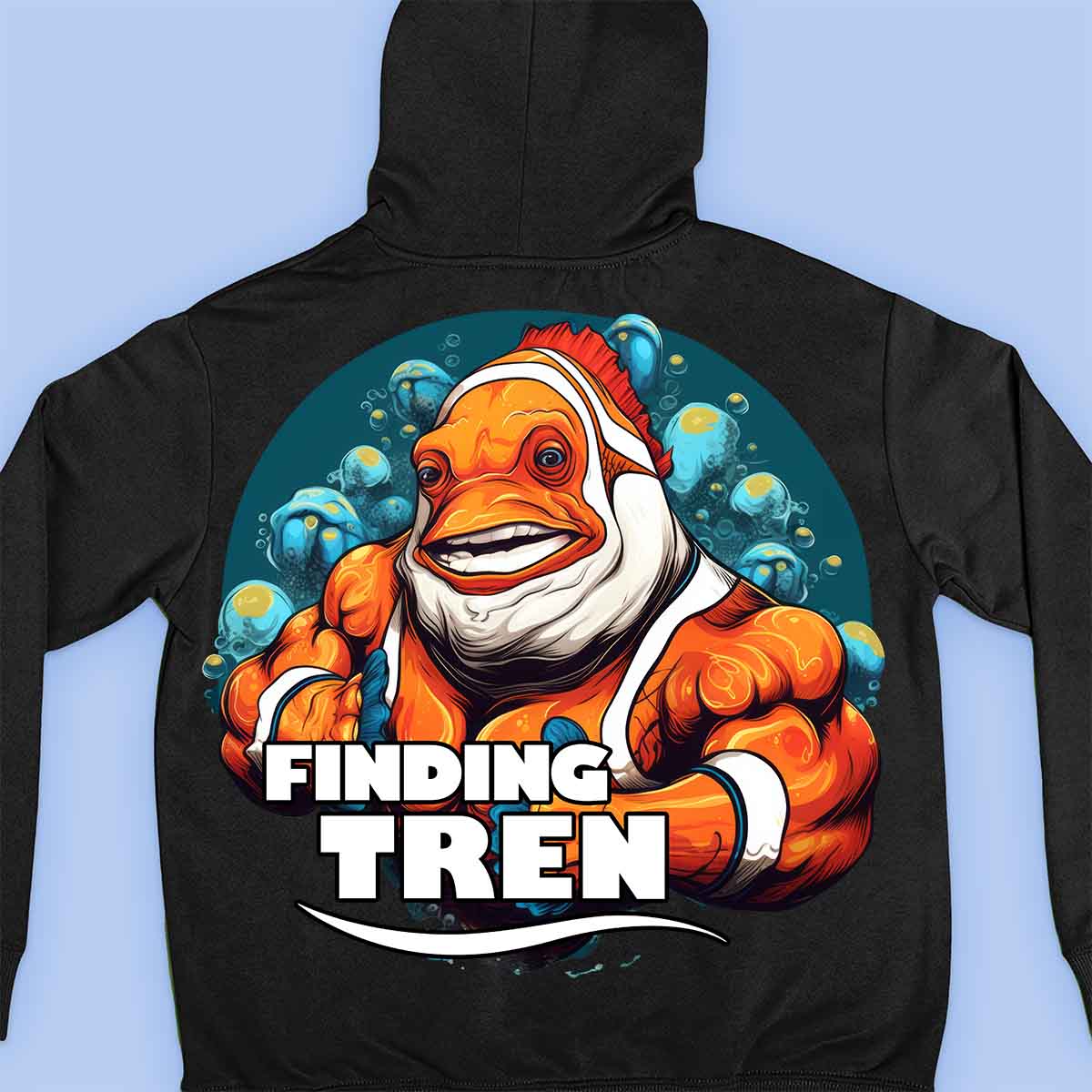 Finding Tren - Premium hoodie, unisex-rugafdruk