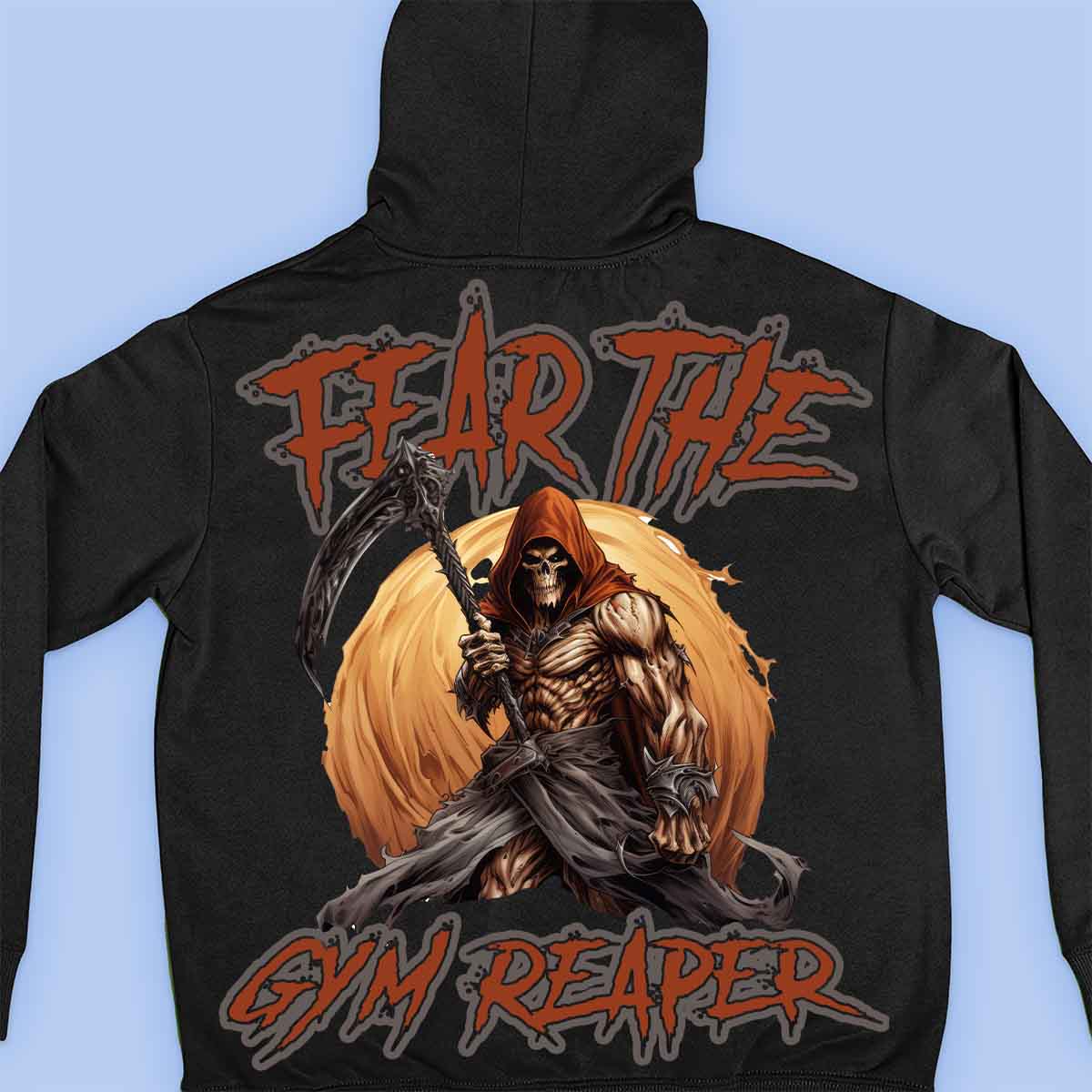 Gym Reaper - Premium hoodie, unisex-rugafdruk