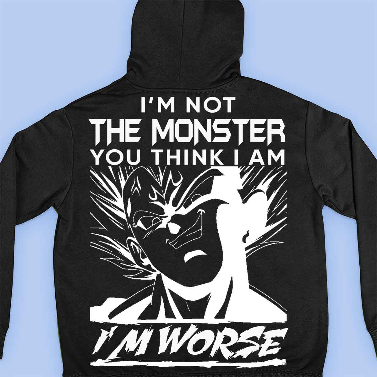 Monster - Premium hoodie, unisex-rugafdruk