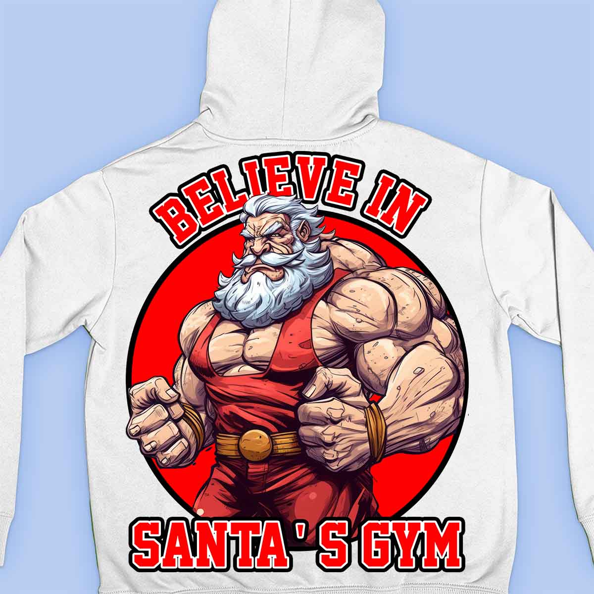 Santa's Gym - Premium hoodie, unisex-rugafdruk