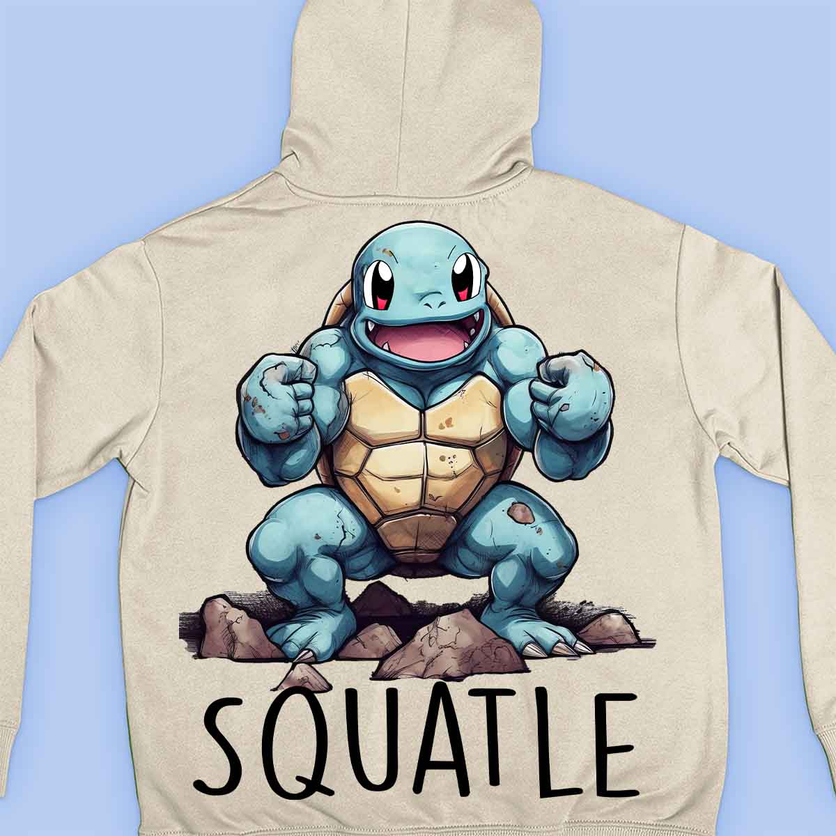 Squatle - Premium hoodie, unisex-rugafdruk