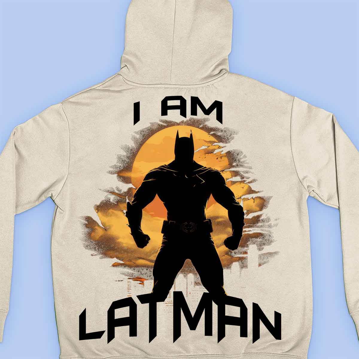 Latman - Premium hoodie, unisex-rugafdruk