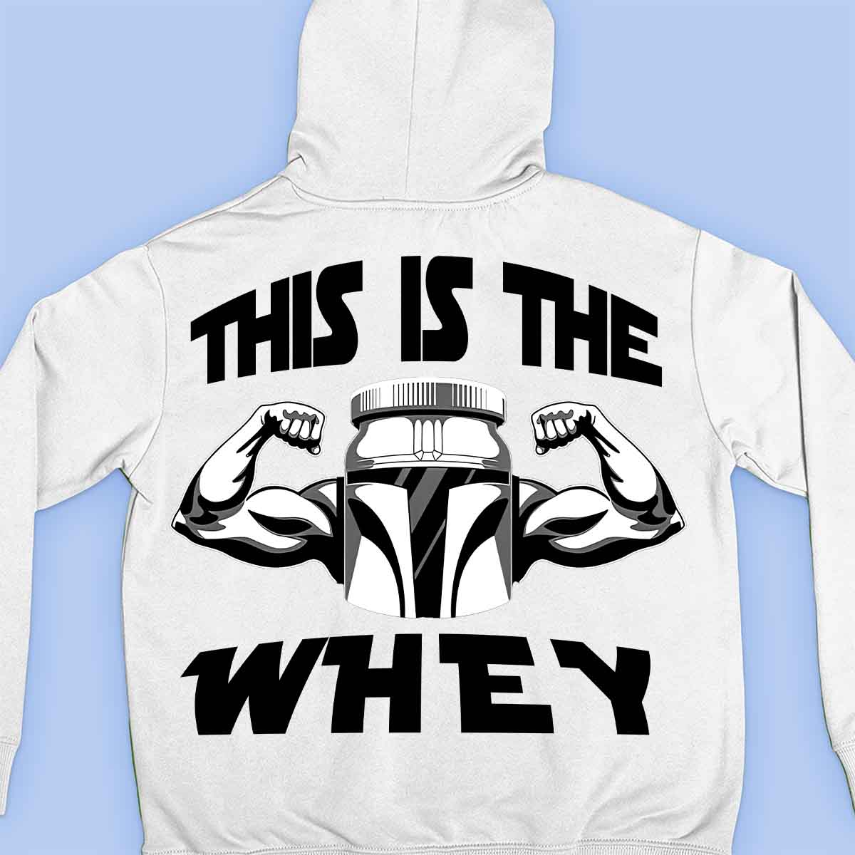 The Whey - Premium hoodie, unisex-rugafdruk