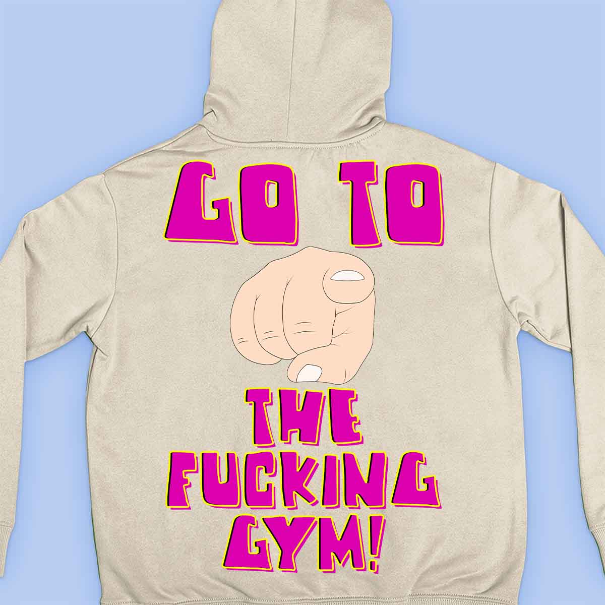 Go Gym - Premium hoodie, unisex-rugafdruk