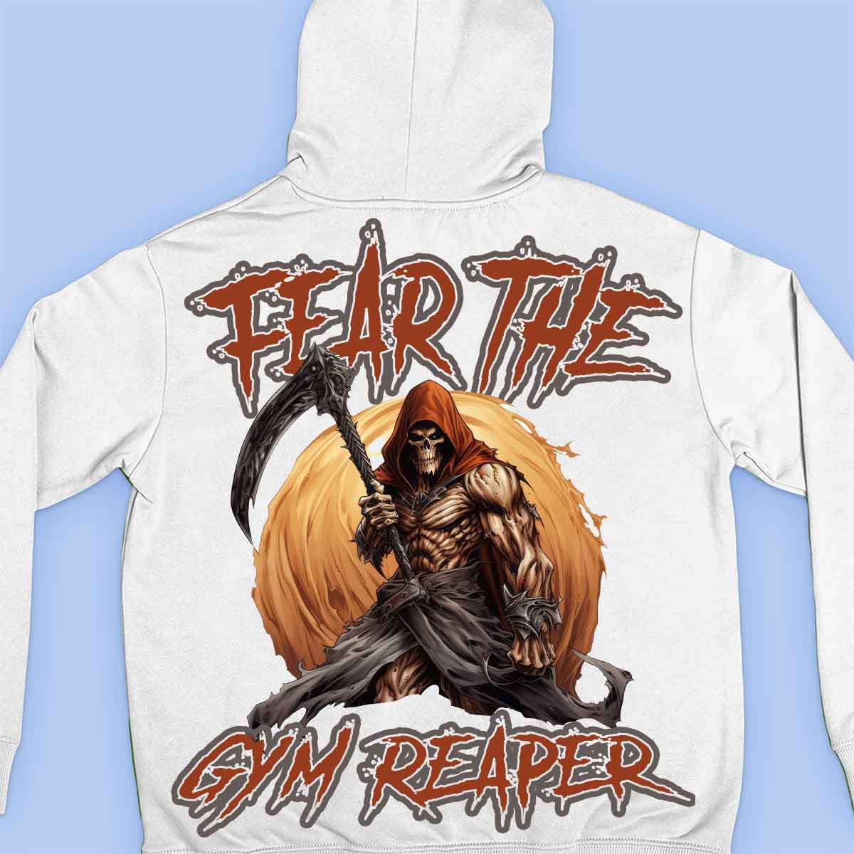 Gym Reaper - Premium hoodie, unisex-rugafdruk