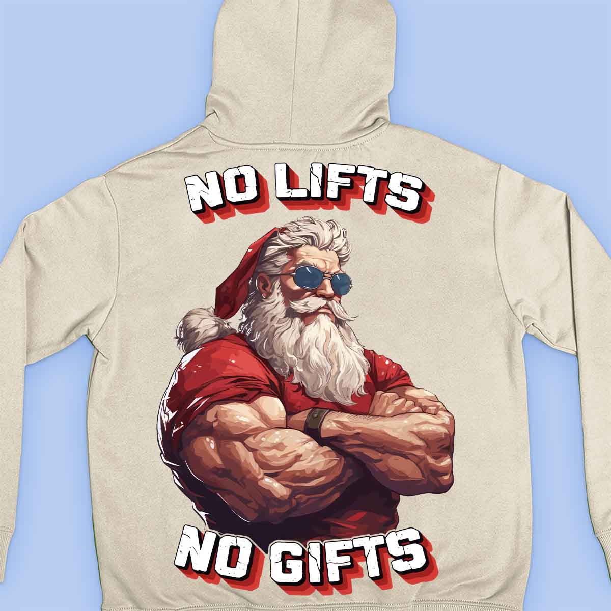 Geen liften, geen cadeaus - Premium hoodie, unisex-rugafdruk