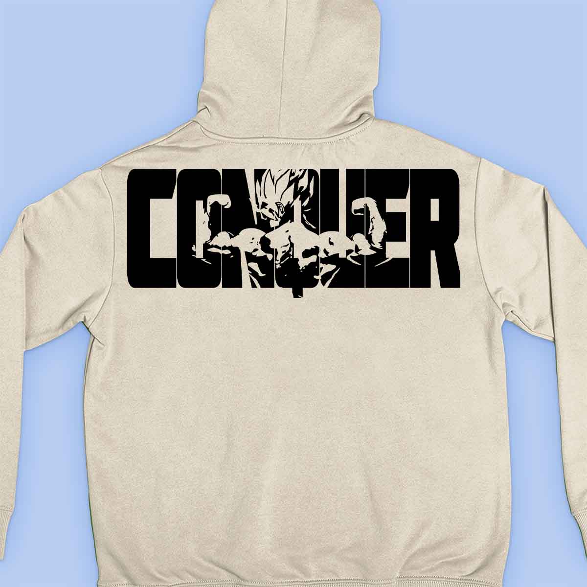 Conquer - Premium hoodie, unisex-rugafdruk