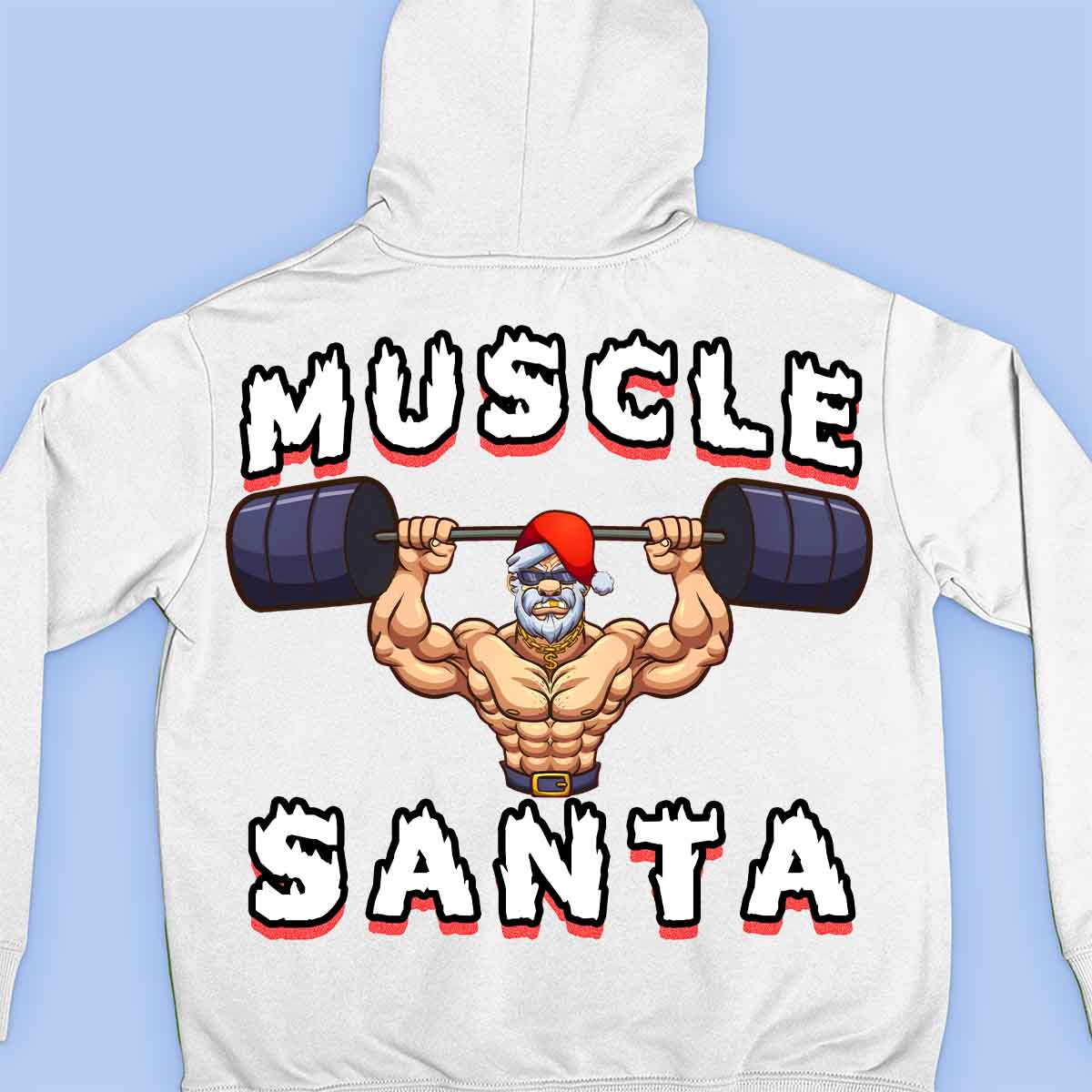 Muscle Santa - Premium Hoodie Unisex Backprint