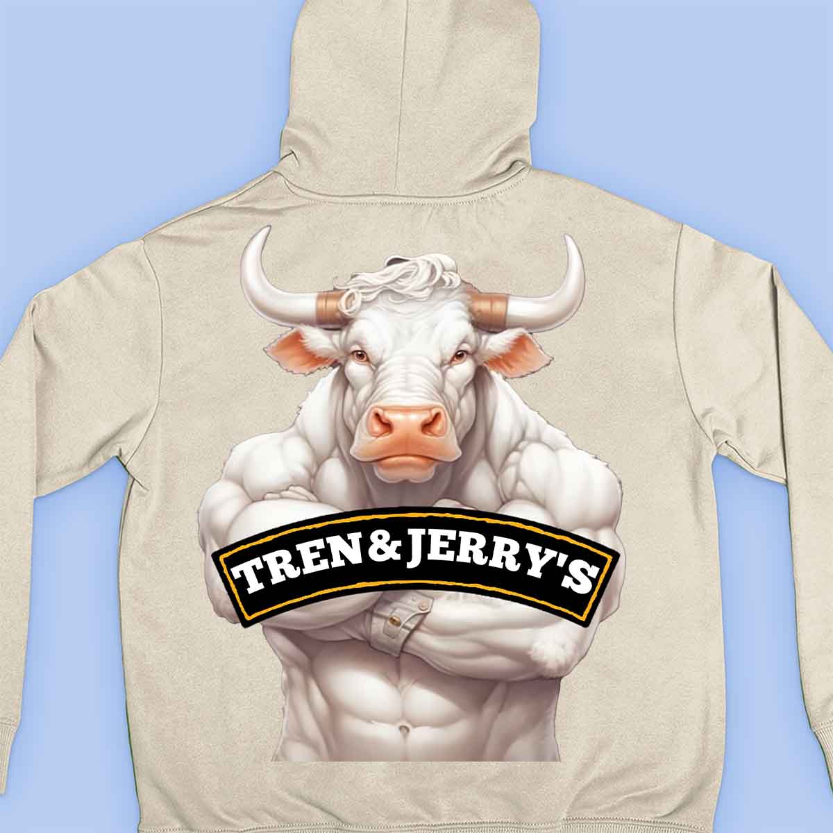 Tren&Jerry's - Premium hoodie, unisex-rugafdruk