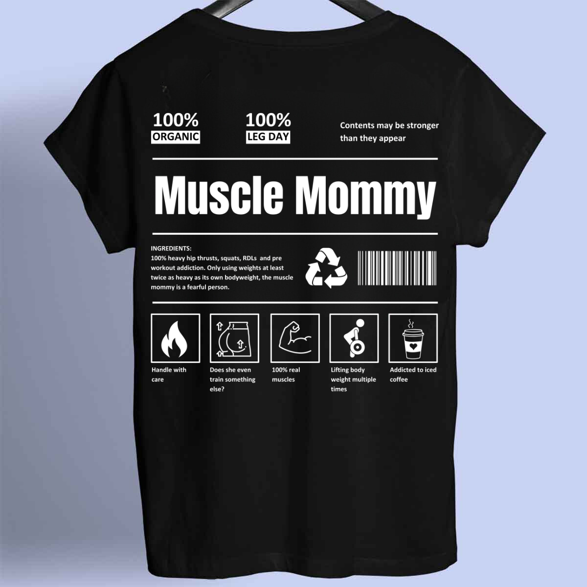 Muscle Mommy - Premium shirt, unisex-rugafdruk