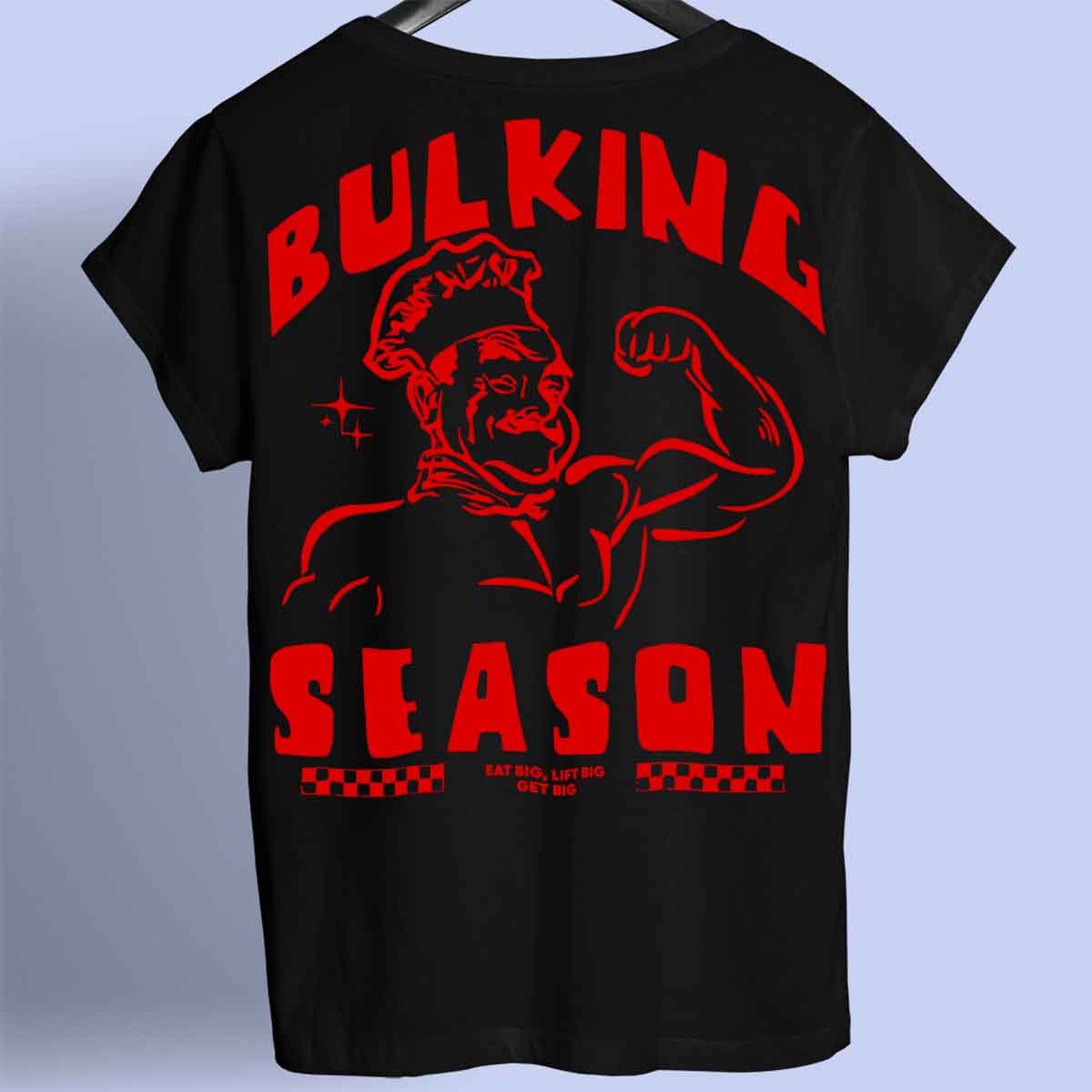 Bulkseizoen - Premium shirt, unisex-rugafdruk