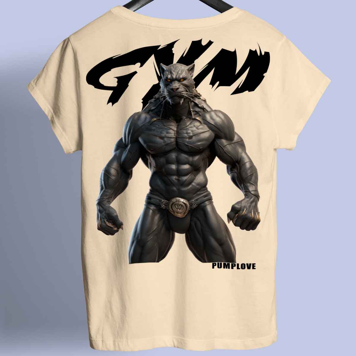 Gym Panther - Premium T-shirt, unisex-rugafdruk