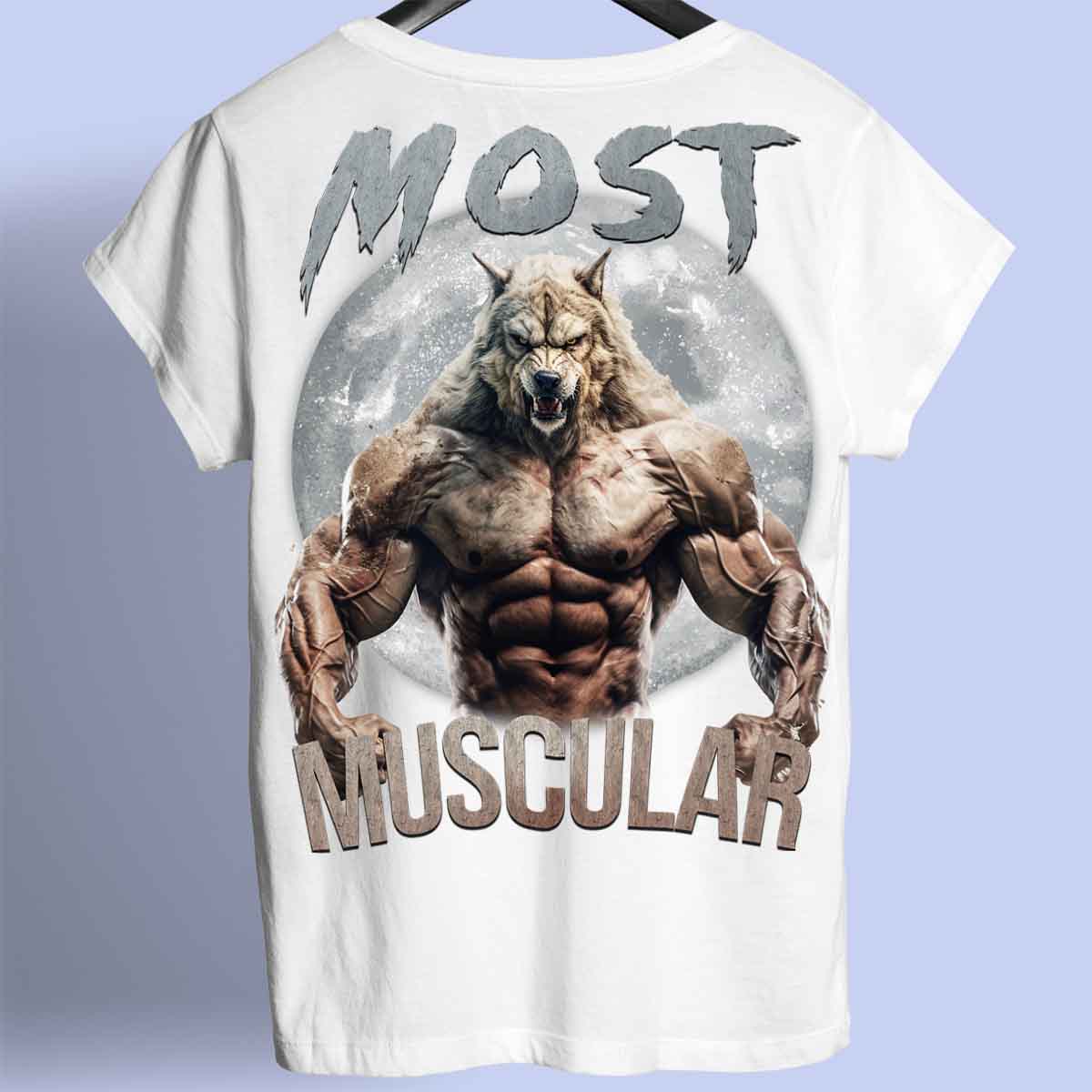 Meest gespierd - Premium shirt, unisex-rugafdruk