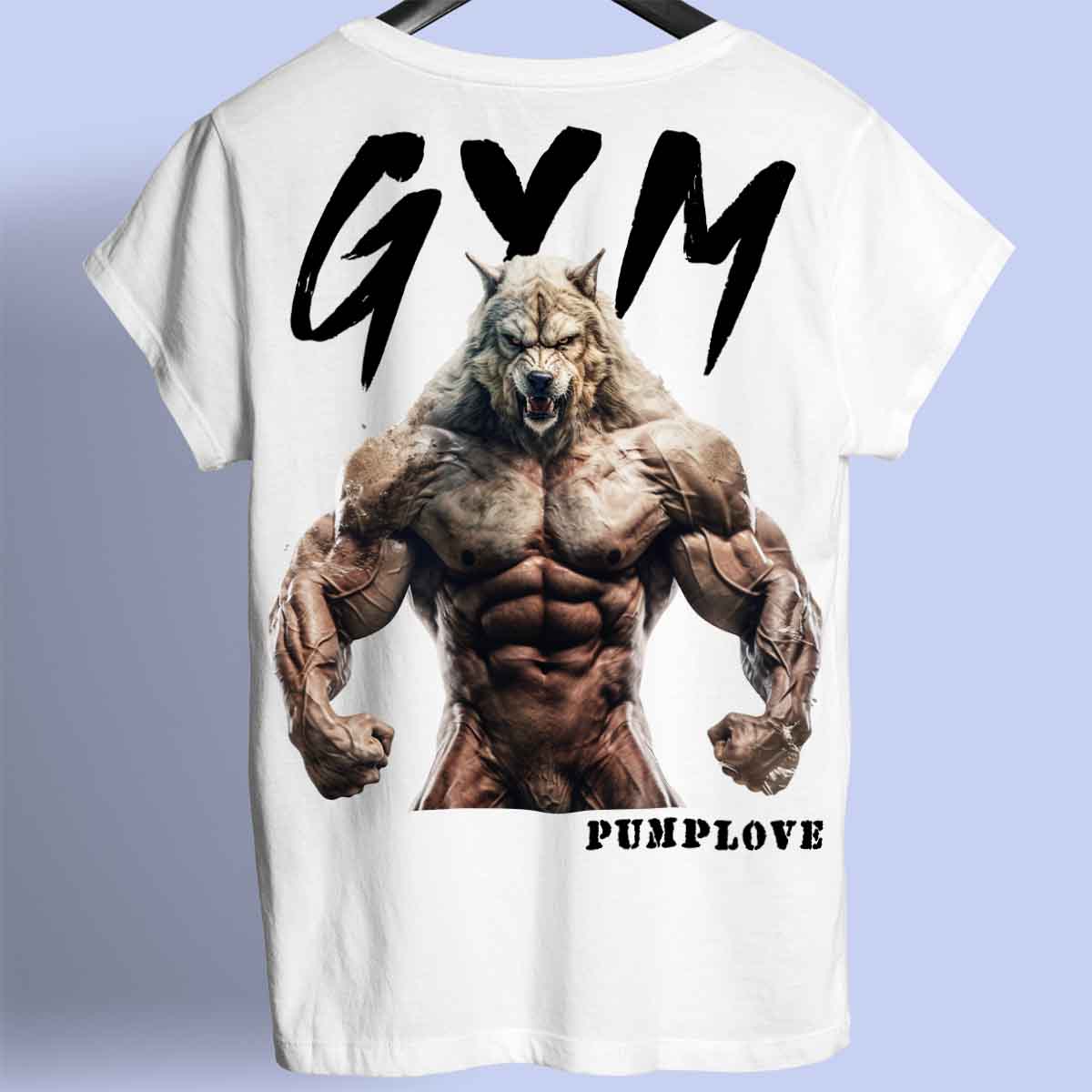 Gym Wolf - Premium shirt, unisex-rugafdruk