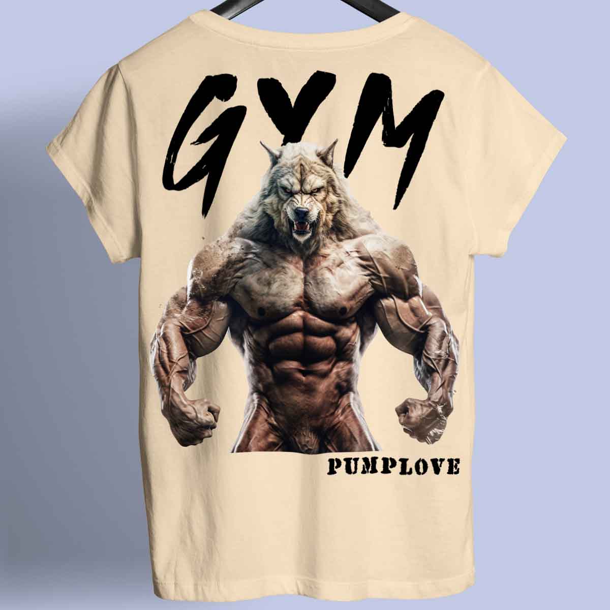 Gym Wolf - Premium Shirt Unisex Backprint