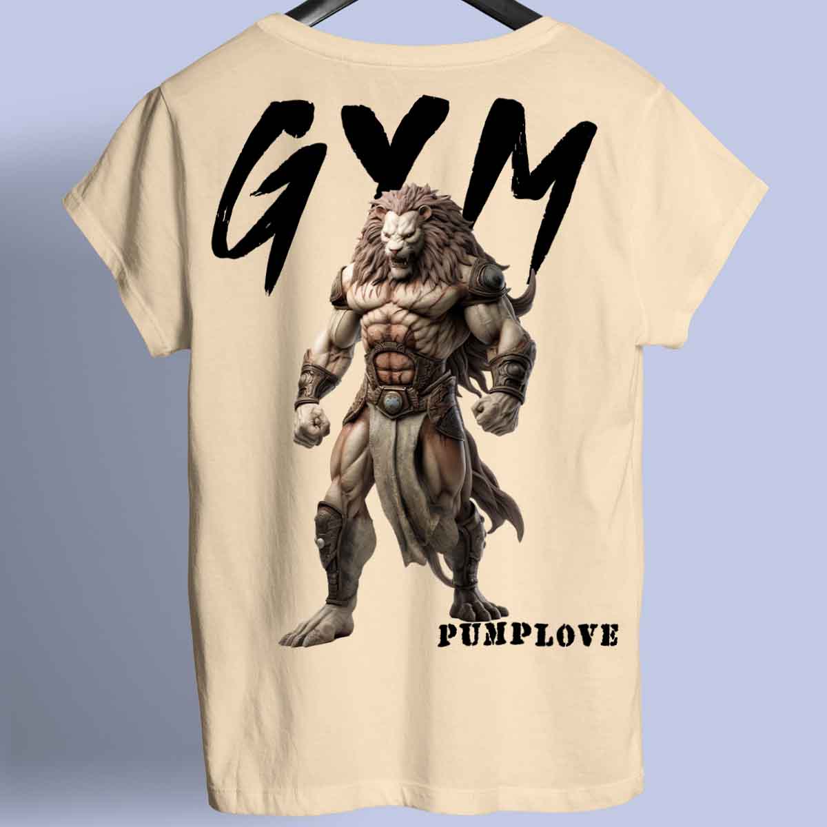 Gym Lion - Premium shirt, unisex-rugafdruk