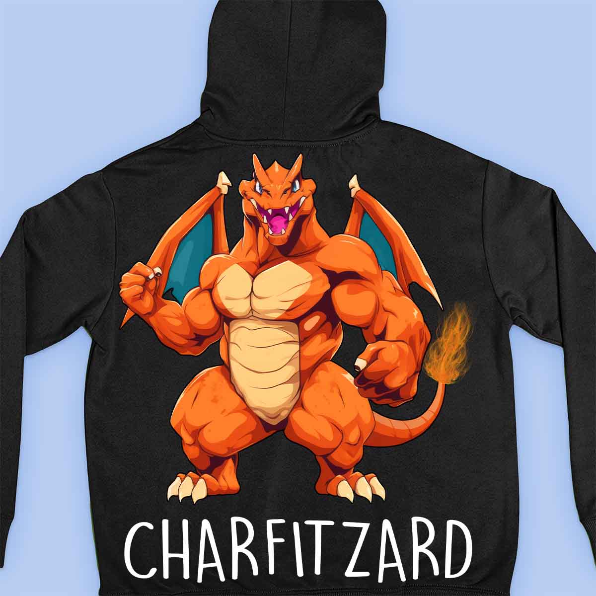 Charfitzard - Premium hoodie, unisex-rugafdruk