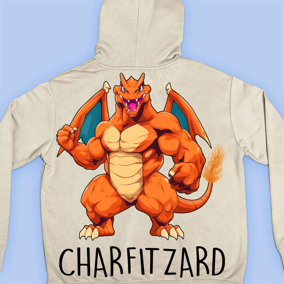 Charfitzard - Premium hoodie, unisex-rugafdruk