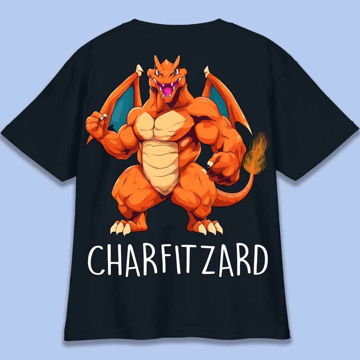 Charfitzard - T-Shirt Oversize Unisex Backprint