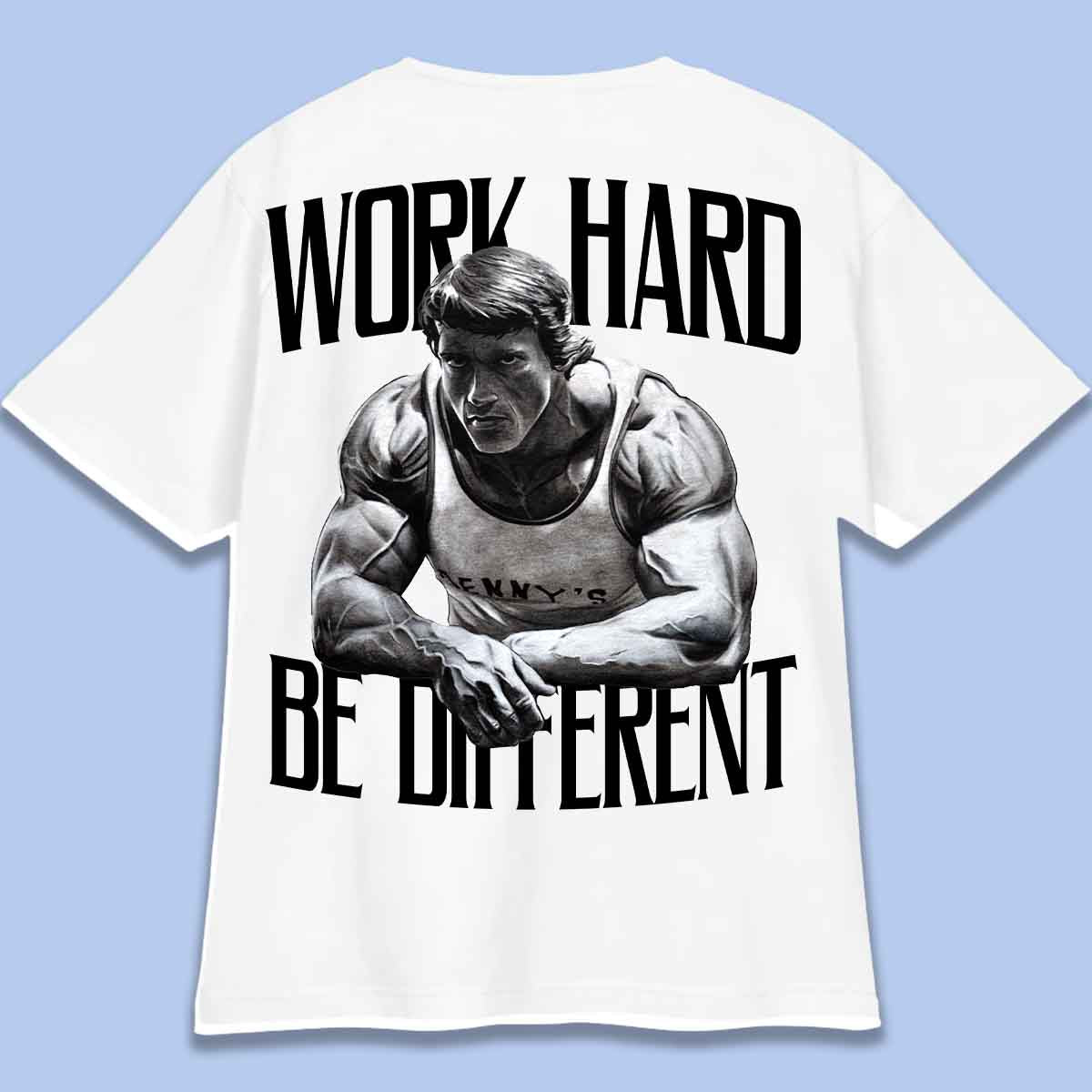 Werk hard - T-shirt oversized unisex-rugafdruk