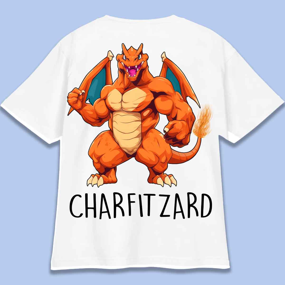 Charfitzard - T-shirt oversized unisex-rugafdruk