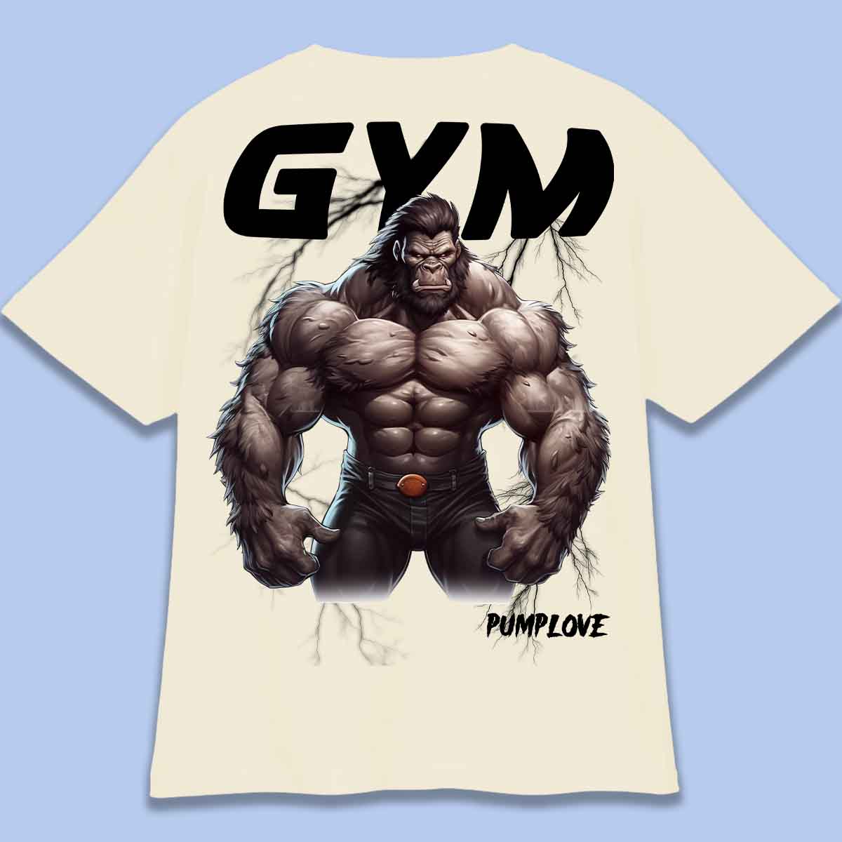 Gym Gorilla - T-shirt oversized unisex-rugafdruk