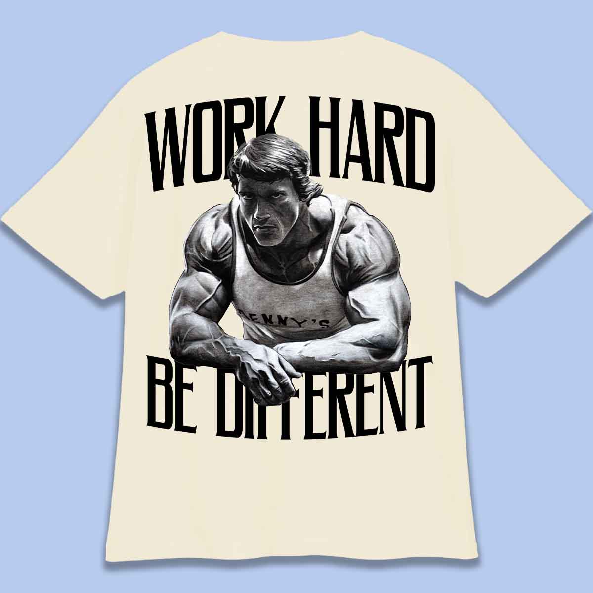 Werk hard - T-shirt oversized unisex-rugafdruk