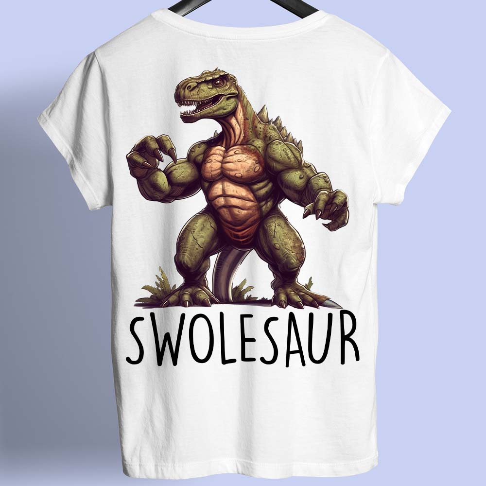 Swolesaur - T-shirt print op de achterkant