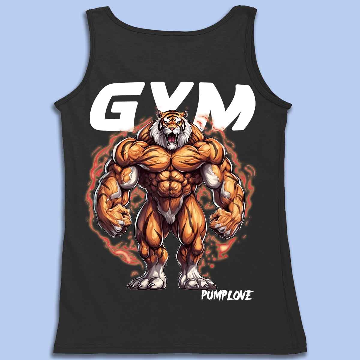 Gym Tiger - Premium tanktop, unisex-rugafdruk