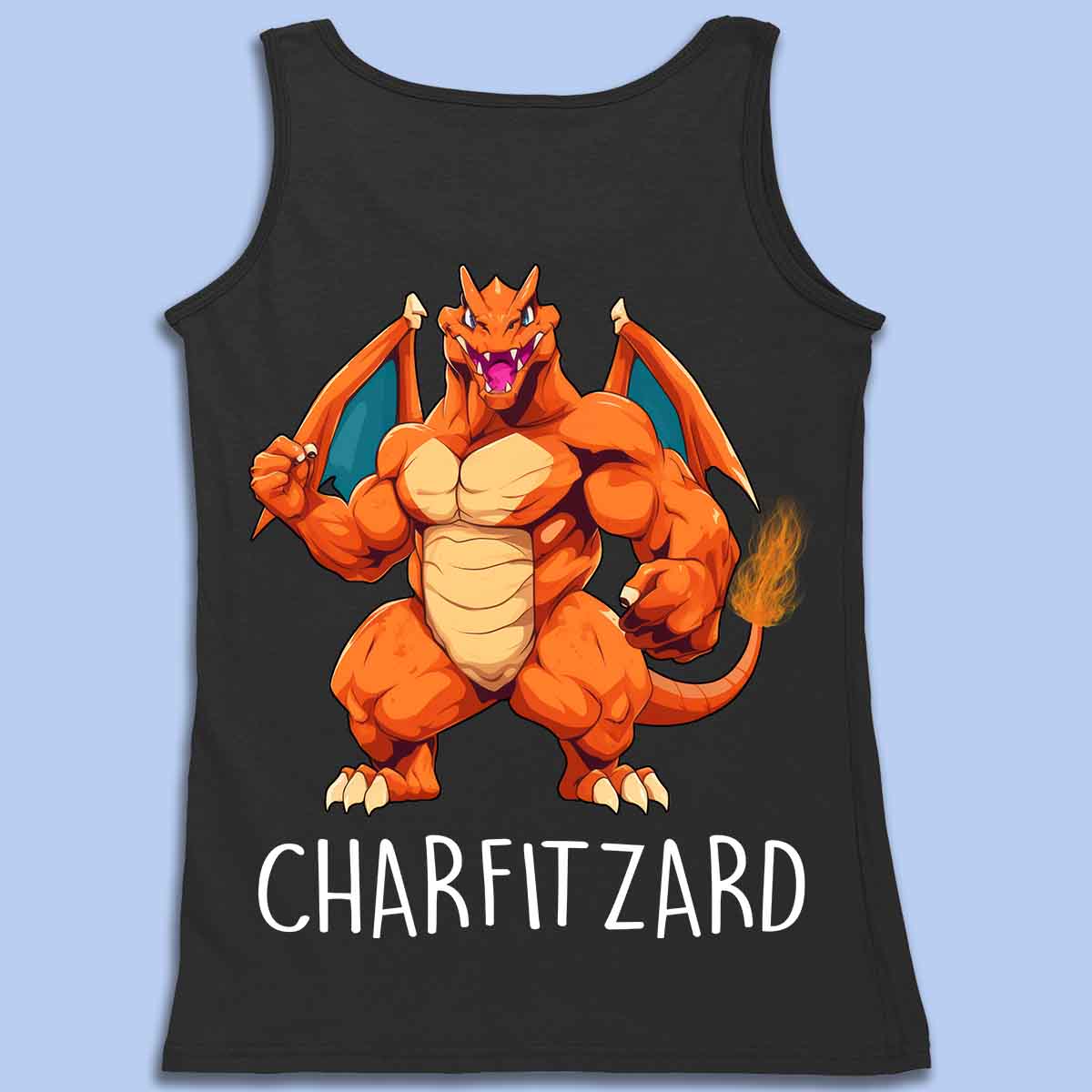 Charizard - Premium tanktop, uniseks rugprint