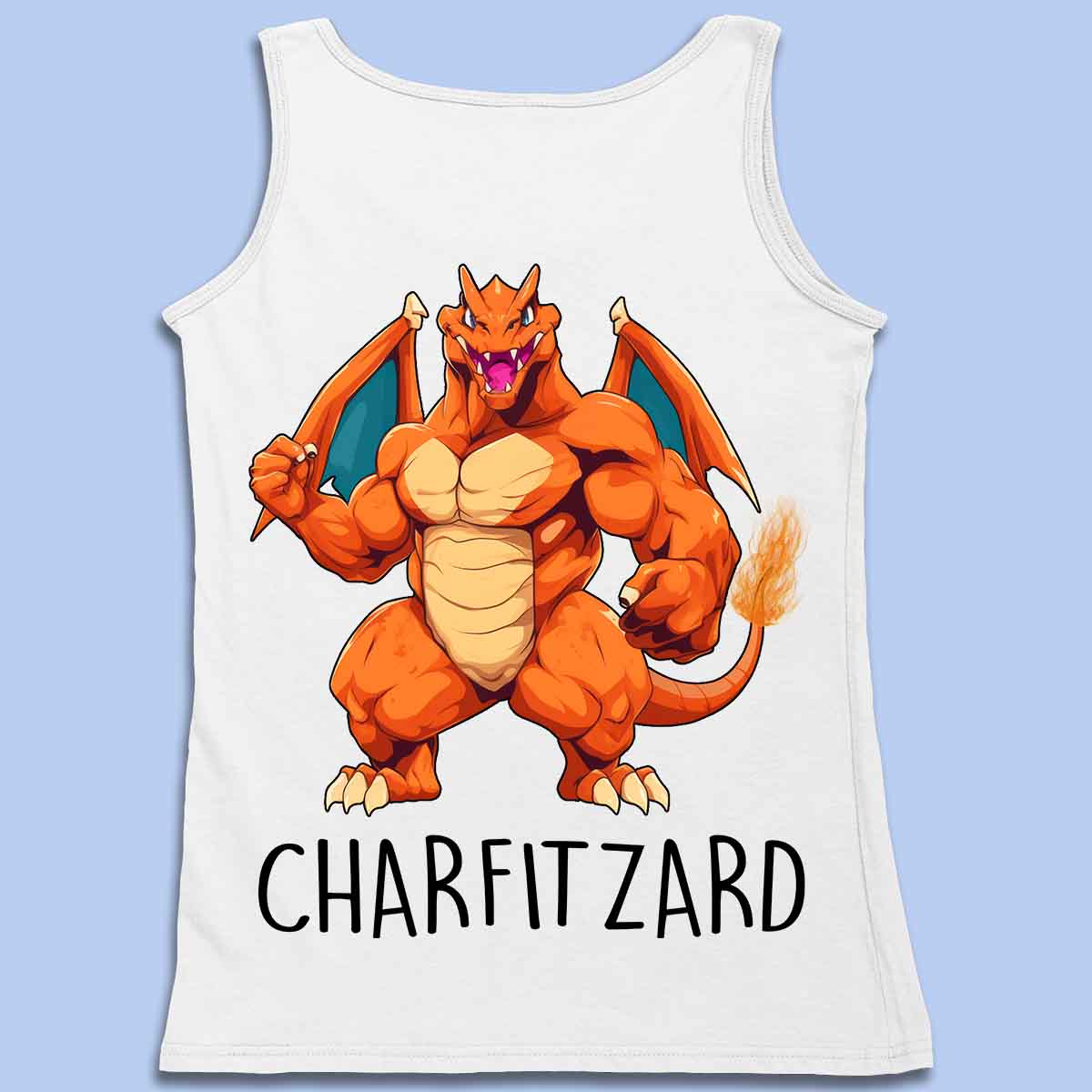 Charizard - Premium tanktop, uniseks rugprint