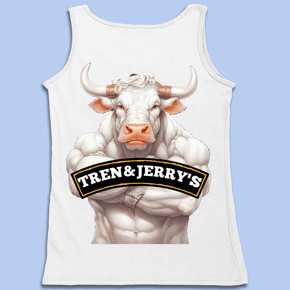 Tren&Jerry's - Premium tanktop, uniseks print op de achterkant