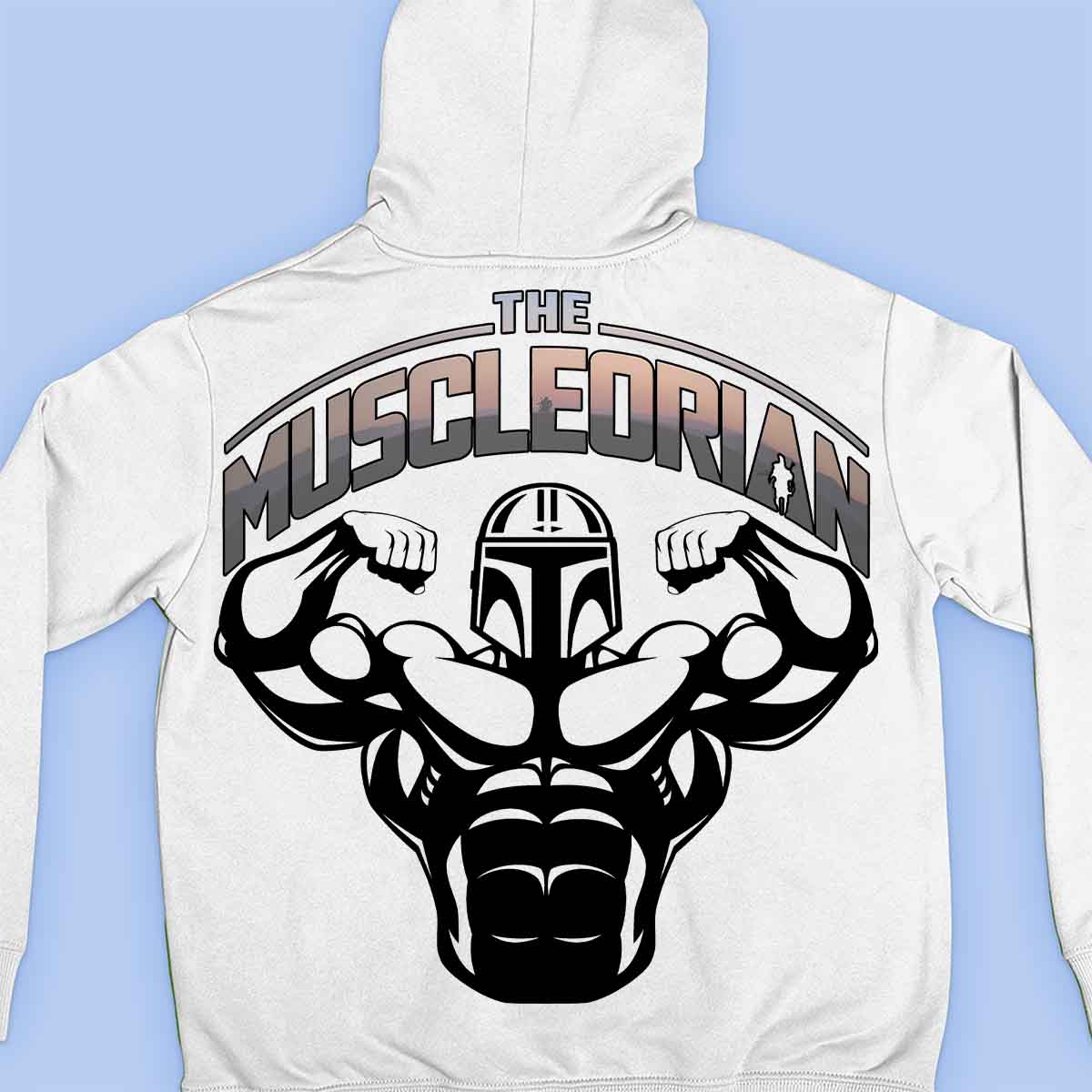 Muscleorian - Premium hoodie, unisex-rugafdruk