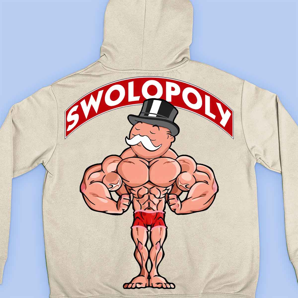 Swolopoly - Premium hoodie, unisex-rugafdruk